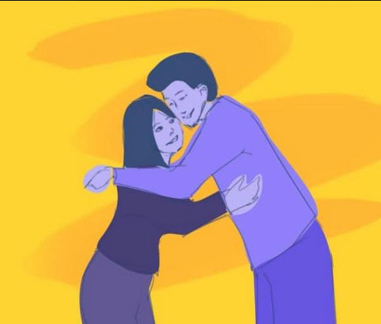 从男女拥抱姿势看他们的亲密程度