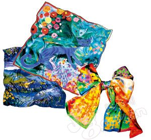 油画方巾 油画方巾