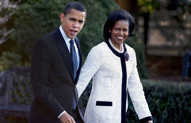 奥巴马夫人惊艳时装秀/图 President Barack Obama and first lady Michelle Obama depart the White House in Washington