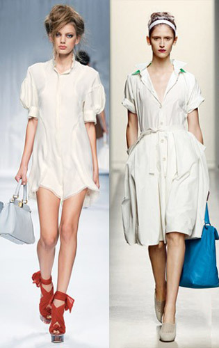 T台上的白衬衫也不再拘泥于款式的束缚