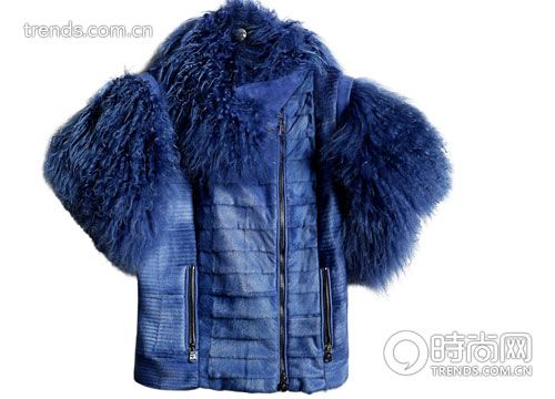 蓝色短袖外套 Versace