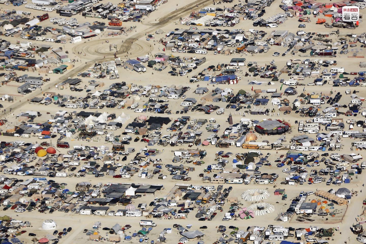 “火人节”(Burning Man)卫星俯瞰图图