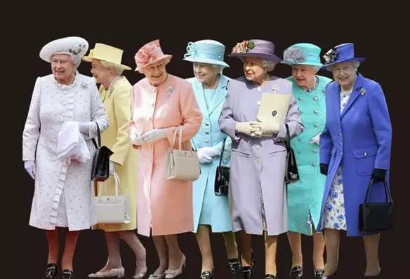 英国女王穿彩虹色服装