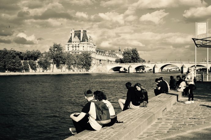 巴黎（Paris）城市景观黑白照