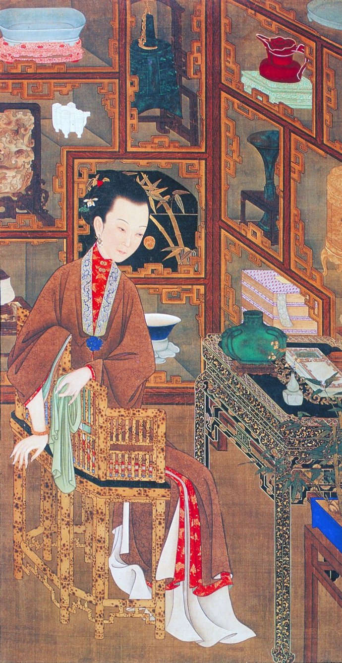 北京故宫博物院现存一套清宫旧藏美人图