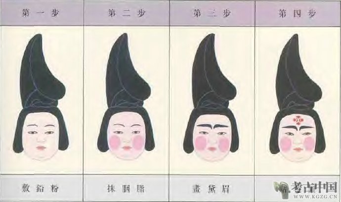 唐代妇女化妆顺序图