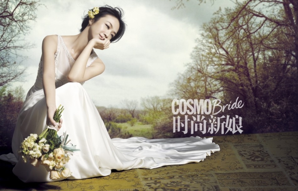 汤唯时尚新娘杂志照