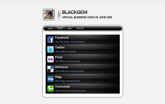 30 elegant grey light vcard designs