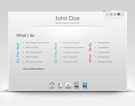 30 elegant grey light vcard designs