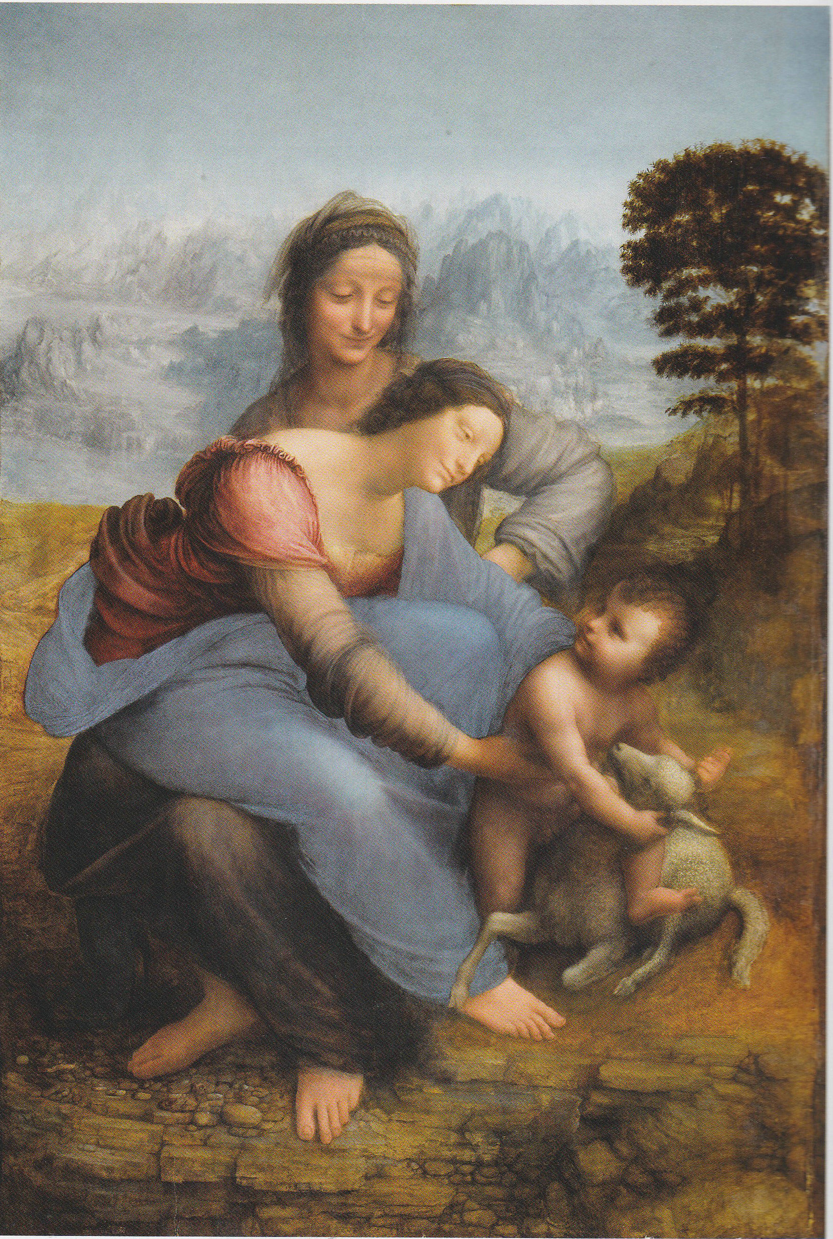 文艺复兴时期名画   达芬奇的《圣母,圣子与圣安妮》