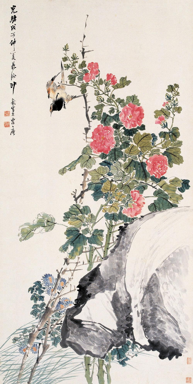 中国近现代画家笔下的蜀葵