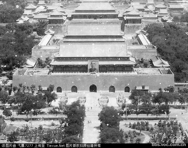 民国时天安门上的蒋介石画像
