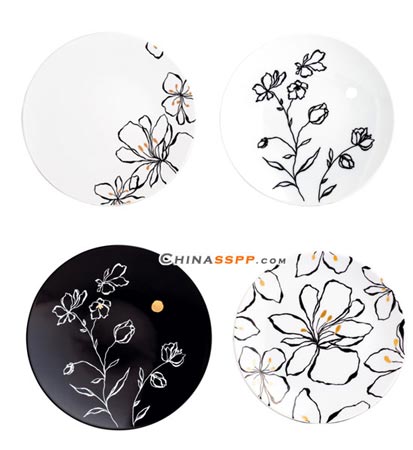 黑白花色餐具 超凡脱俗魅力