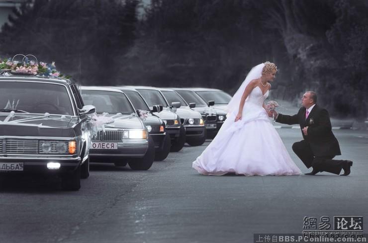 被震到了！俄罗斯人这样照结婚照（组图）