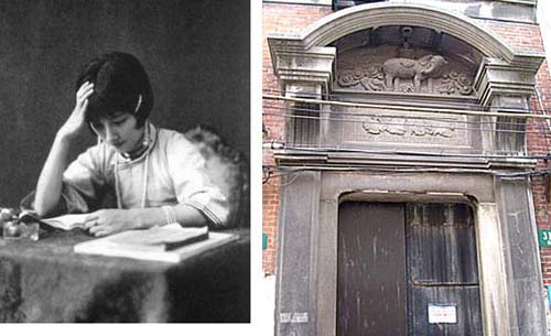 4、陆小曼故居
陆小曼,1903年农历9月19日出生在上海南市孔家弄,比张幼仪小3岁,比林徽因大1岁。是一个肌肤白皙、眉清目秀、机灵聪明的女孩。小曼的母亲曾生育9个孩子,不幸先后都在幼年和青年时死去,只剩下排行第五的小曼。小曼是陆家惟一的孩子,体弱多病,从小娇生惯养。比起一般女孩更骄慢、任性。小曼出生在十里洋场的上海,是大城市的姑娘。
徐志摩与陆小曼婚后,初住在上海环龙路(今南昌路)花园别墅11号,这是一幢三层洋房。后又迁福熙路(今延安中路)四明村923号,那是一幢上海滩老式石库门洋房。陆小曼租了一幢,每月租金银洋100元左右。
出事的前一天,志摩遇前夫人张幼仪,出于关心,她劝他不要搭这班邮机,她感到太不安全,谁料一语谶成,亦奇是也。悄悄的我走了,正如我悄悄的来;我挥一挥衣袖,不带走一片云彩。年仅36岁的诗人竟不永寿,真悄悄地走了,陆小曼在四明村的家里,睹物伤情,万千别恨向谁言,一身愁病,渺渺离魂。1965年5月,她在临终之际一再表示,愿立一碑于志摩墓侧。此情绵绵至死不绝。