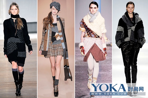 从左至右:Rag & Bone; DKNY; Rodarte; Yigal Azrouel