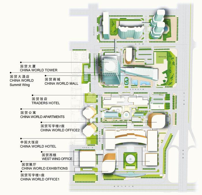北京国贸中心分布图