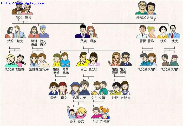  中国人亲戚关系图表