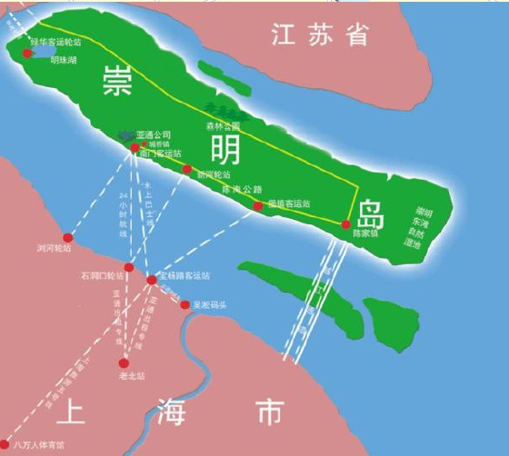 崇明自驾游.背包.景点.地图