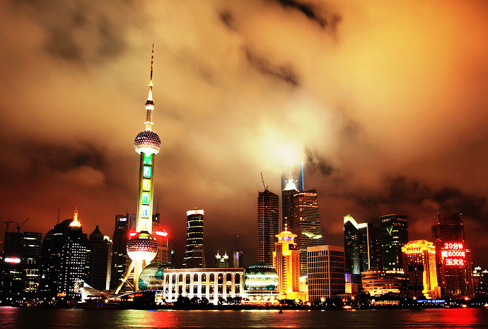绚丽的外滩夜景
