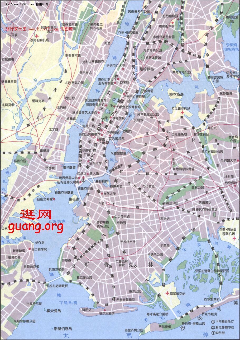 纽约市区地图