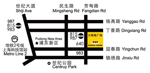 证大现代艺术馆周边地图及推荐交通路线