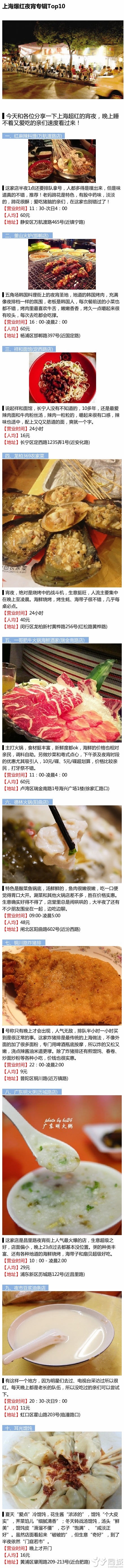 上海爆红夜宵专辑Top10