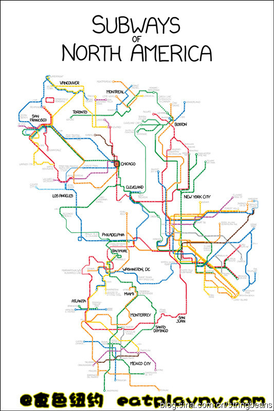 北美地铁综合图(Subways of North America)