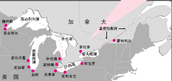 美国五大湖风景秀丽各有特色