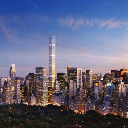 纽约市最高建筑物及西半球最高住宅大厦-- 纽约432Park Avenue