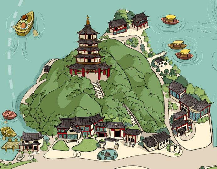 西湖手绘地图（一）
