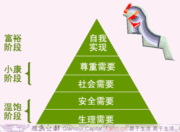 马斯洛将人的需求层次分为五个层次