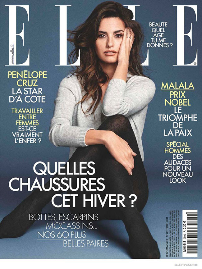 西班牙女星佩内洛普-克鲁兹(Penelope Cruz)法国版《Elle》杂志封