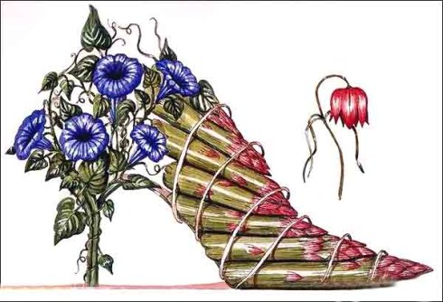 花与鞋的浪漫组合