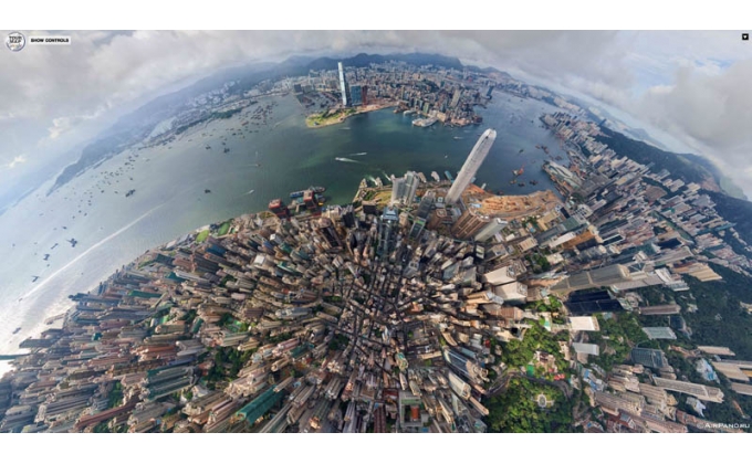全球10个美丽城市的航拍3D全景图