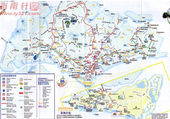 新加坡市区中文地图