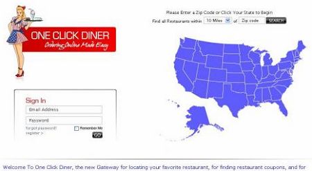 OneClickDiner.com：餐馆地图