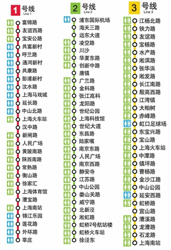上海14条地铁线厕所分布图