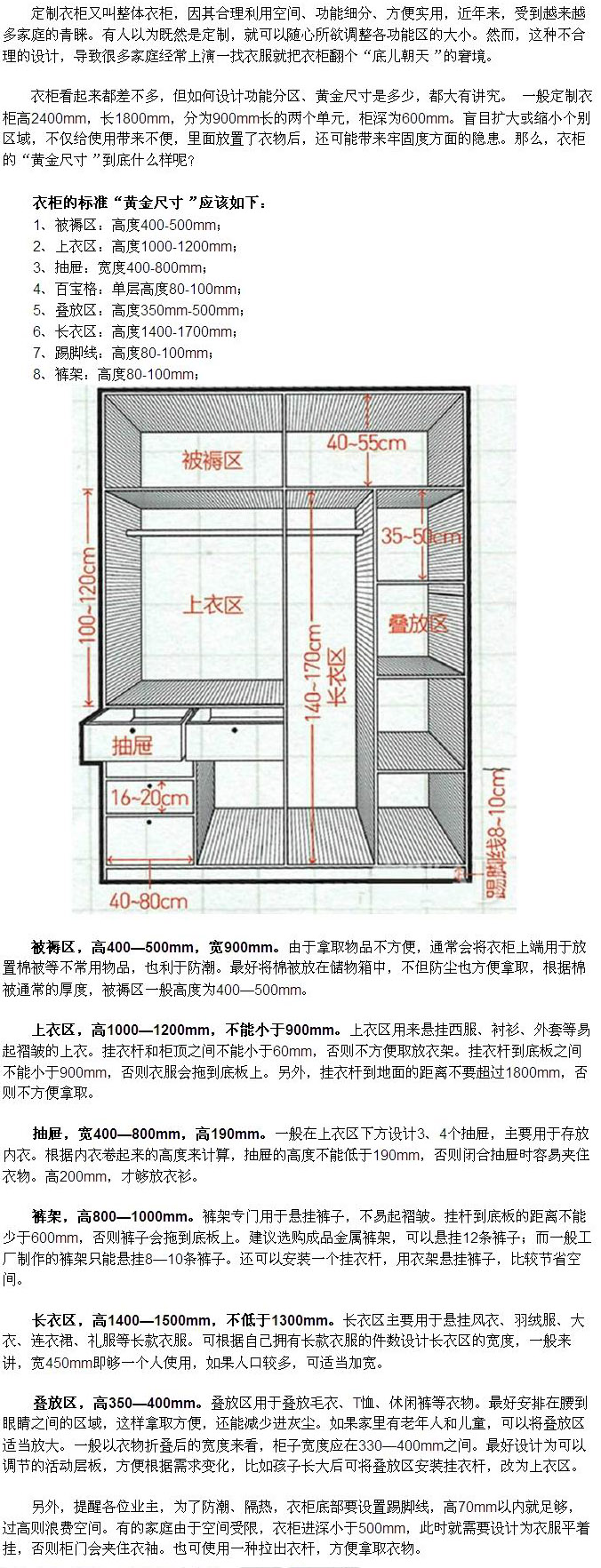 衣柜的黄金比例