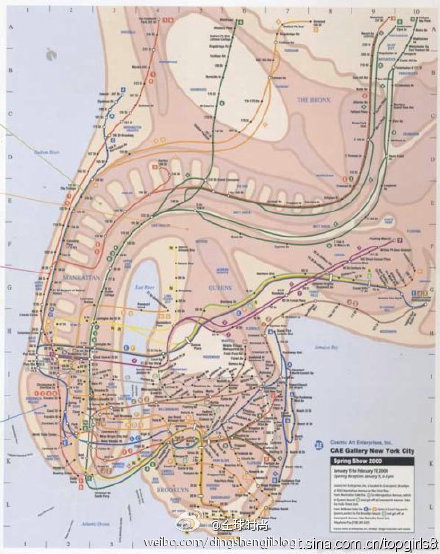 纽约地铁路线图