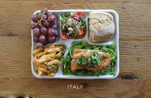 各国小孩的营养午餐