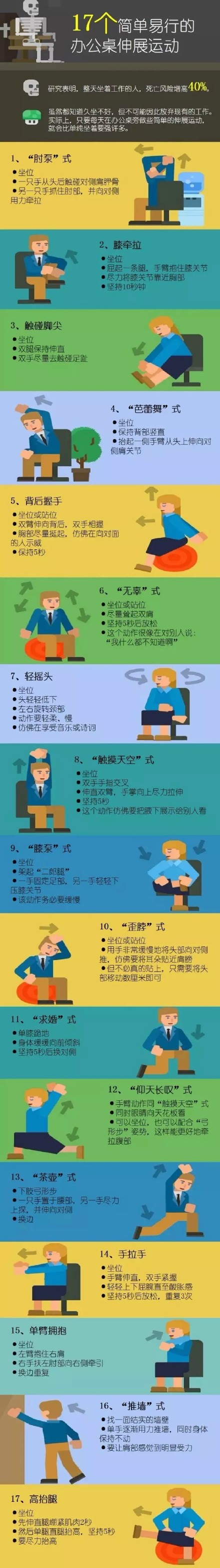 简单实用的办公桌旁运动