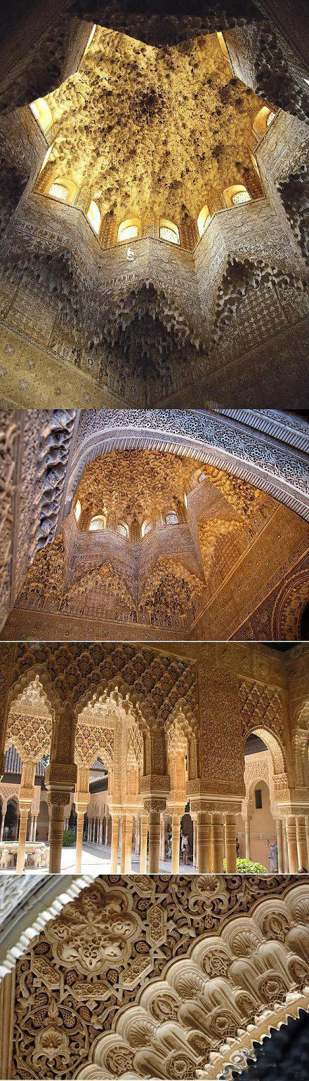 阿尔罕布拉宫（Alhambra Palace）的精致的雕刻