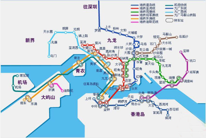 香港地铁站街道图