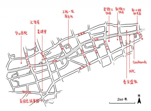 上海长乐路地图