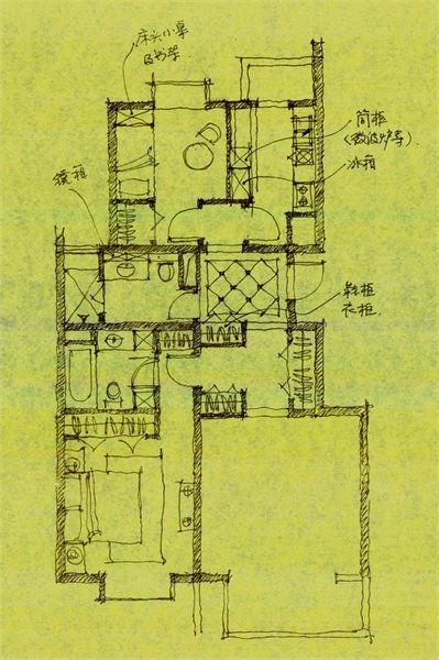戴昆大师的家居设计草图