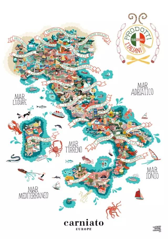 意大利20大区美食地图
