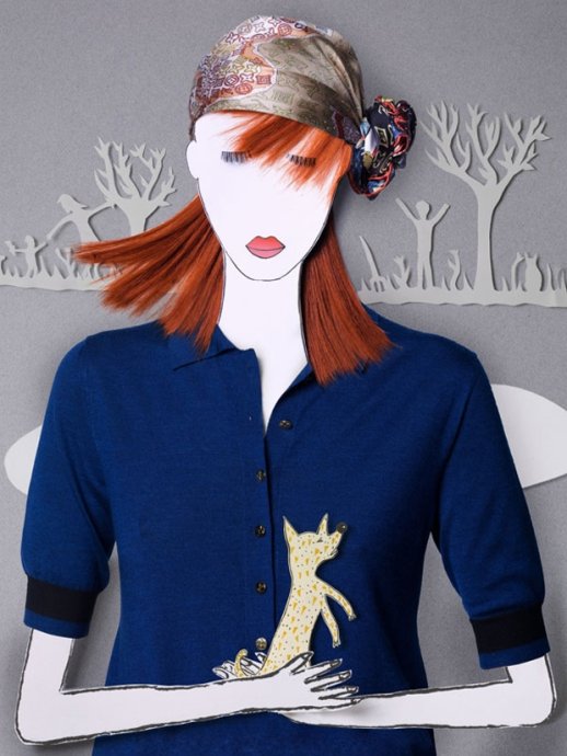 LV与比利时插画师Francois Cadiere合作推出“Edun“的丝巾系列