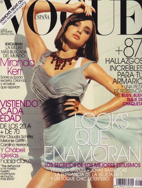 《Vogue》封面的超模米兰达·可儿