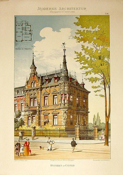 100年前德国建筑设计手稿